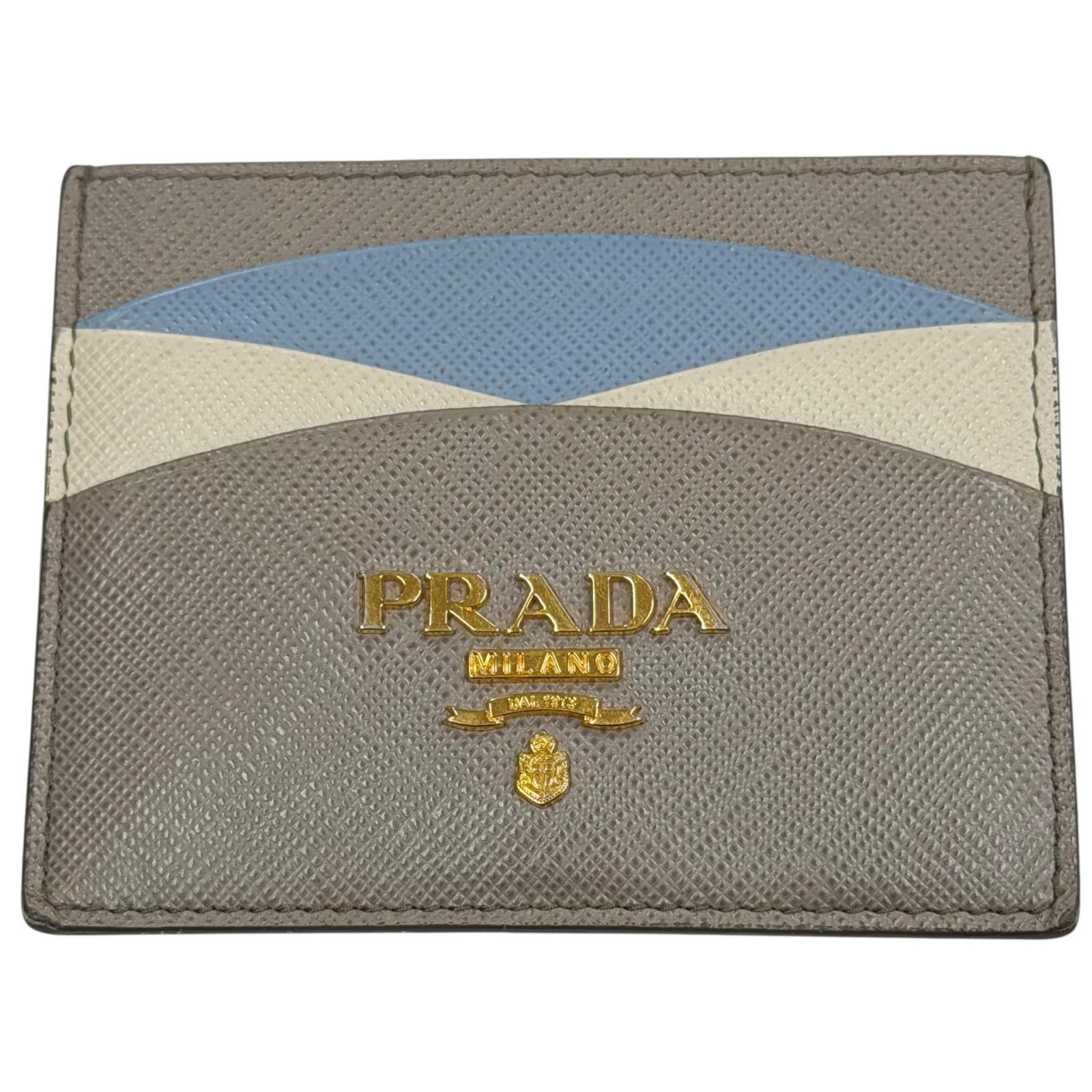 

Great PRADA Card Case Multi Safiano leather Women 1MC025 Used