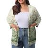 Women's Fall And Winter Fashion Casual Soild 3/4 Sleeve Mid-Length Cardigan Jacket