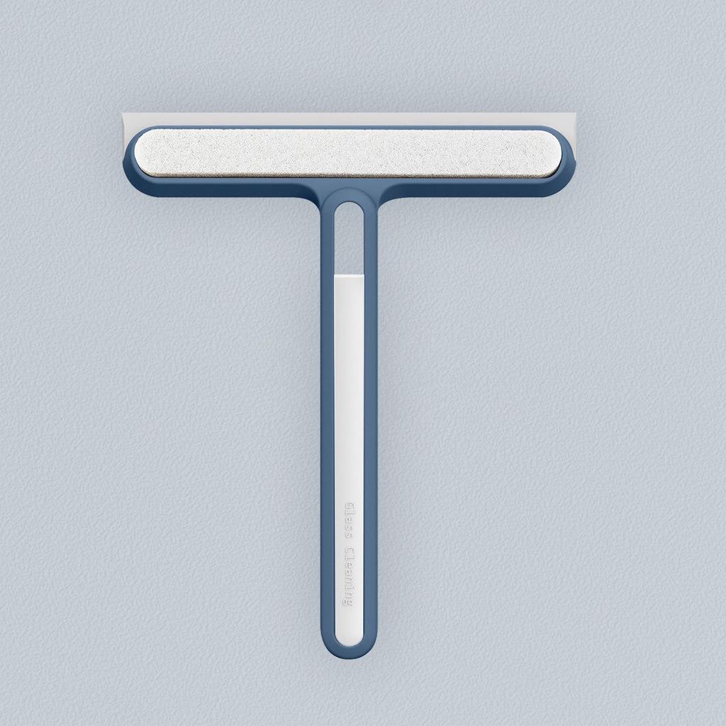 Doppelseitiger 4-in-1 Glasreiniger: Abzieher, Fensterbürste, Fugenbürste, Borstenbürste, Schwamm