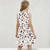 Girls Round Neck Sleeveless Printed A Line Flared Hem Dress