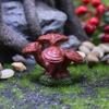 Micro Landscape Mushroom Resin Fungi Model With Faux Plants Decor Gifts Toy