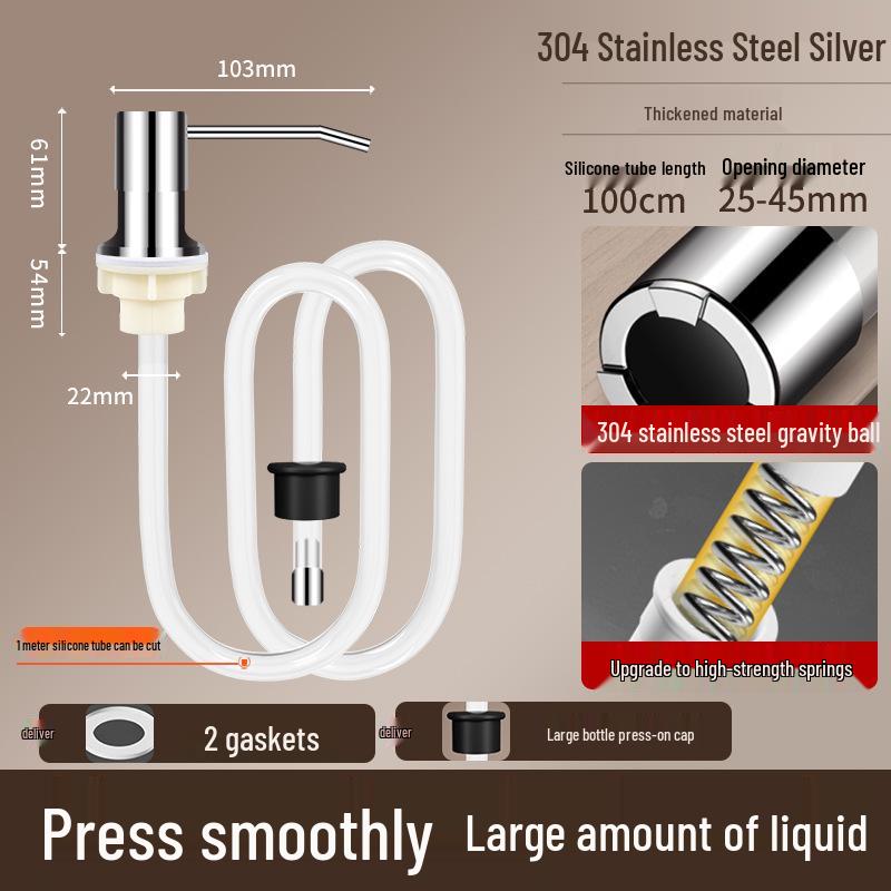 Kitchen Sink Soap Dispenser with Extended Tube for Dishwashing Liquid