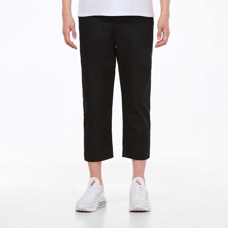 Nike Solid Color Woven Three-Quarter Length Knitted Sports Pants Men bottoms Black DD7033-010