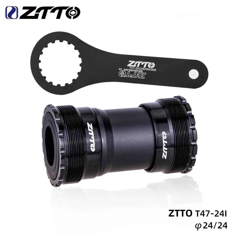 ZTTO Bicycle T47 Bottom Bracket 24 Crankset Dub 29 30mm Sealed Bearing Thread 47 68 73mm Shell 28.99mm Spline Axis MTB Road Bike
