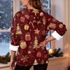Women's Fashion Casual Long Sleeve Christmas Printed Hooded Sweatshirt