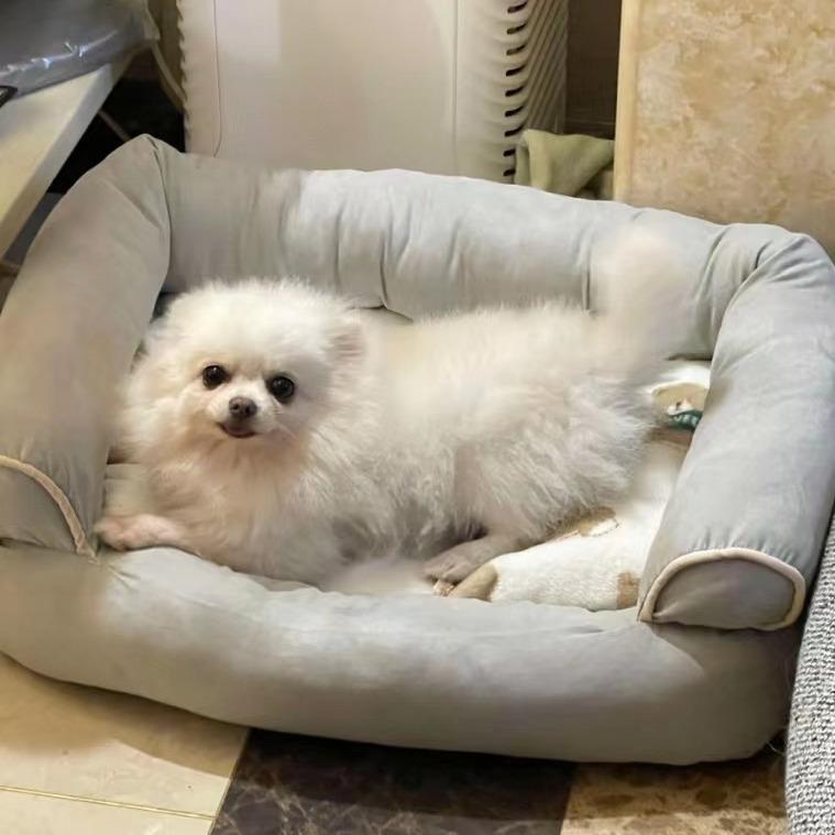 Neues großes Hundebett, verdickte, warme, rutschfeste Unterlage, für alle Jahreszeiten, universell abnehmbar und waschbar