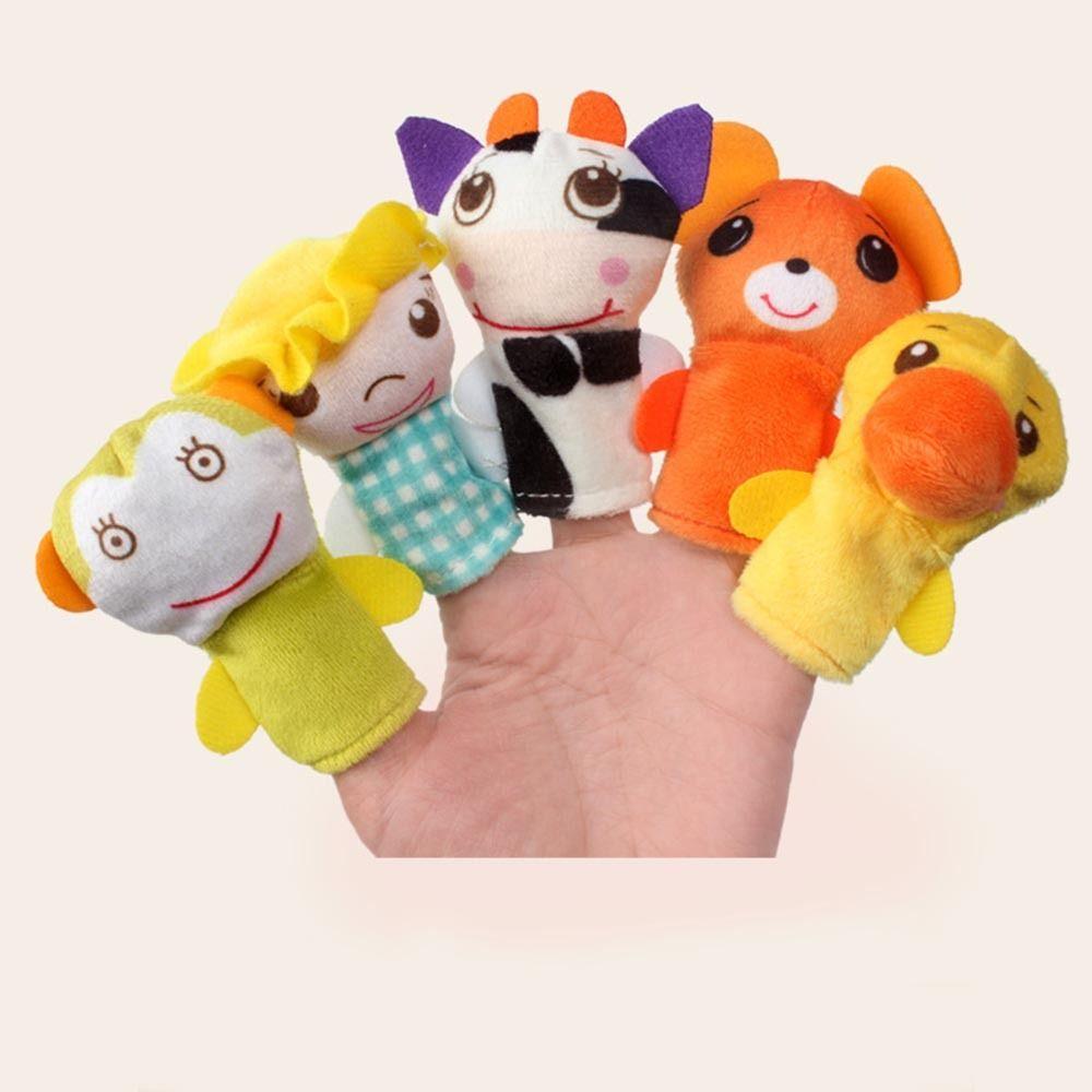 

5pcs Fiber Cotton Plush Finger Puppets Duck Hand Puppet Soft Doll Toy Toy Role Play