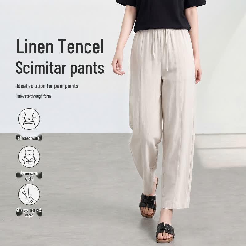 FivePlus Women s High-Waist Cropped Slimming Casual Pants L