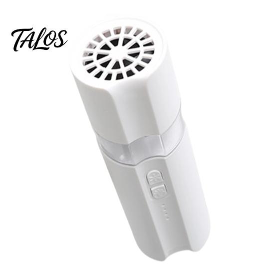 Talos Portable Handheld Fan with Power Bank & Light, Rechargeable Foldable Neck Fan, Large Battery Quiet Operation Desk for Outdoor And Home Use
