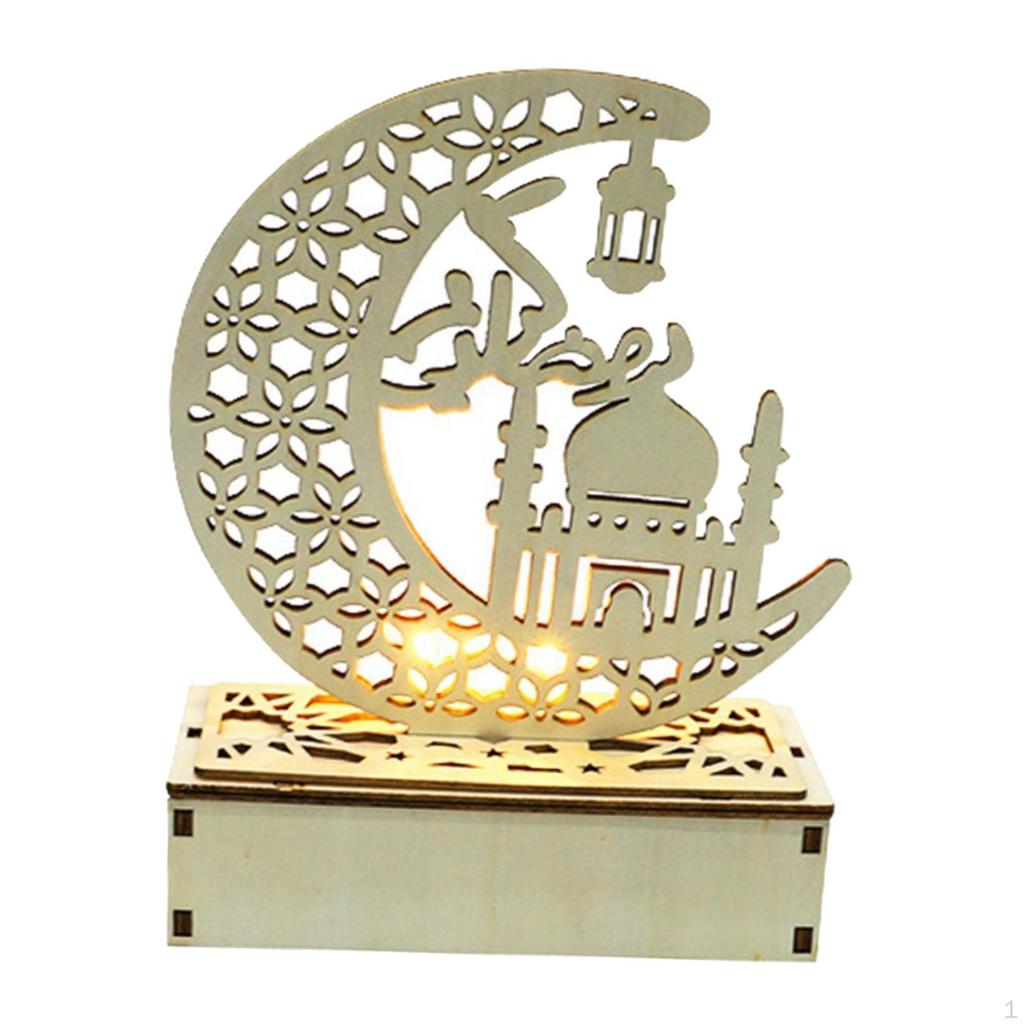 Eid Crafts Night Light, , Ramadan Mubarak Lamp Decorations, Home Party Bedroom Ornaments for