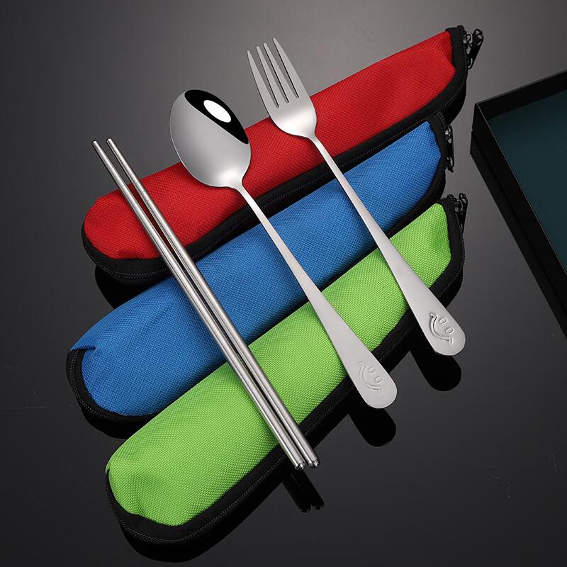 Abay Portable Stainless Steel 3-Piece Cutlery Set
