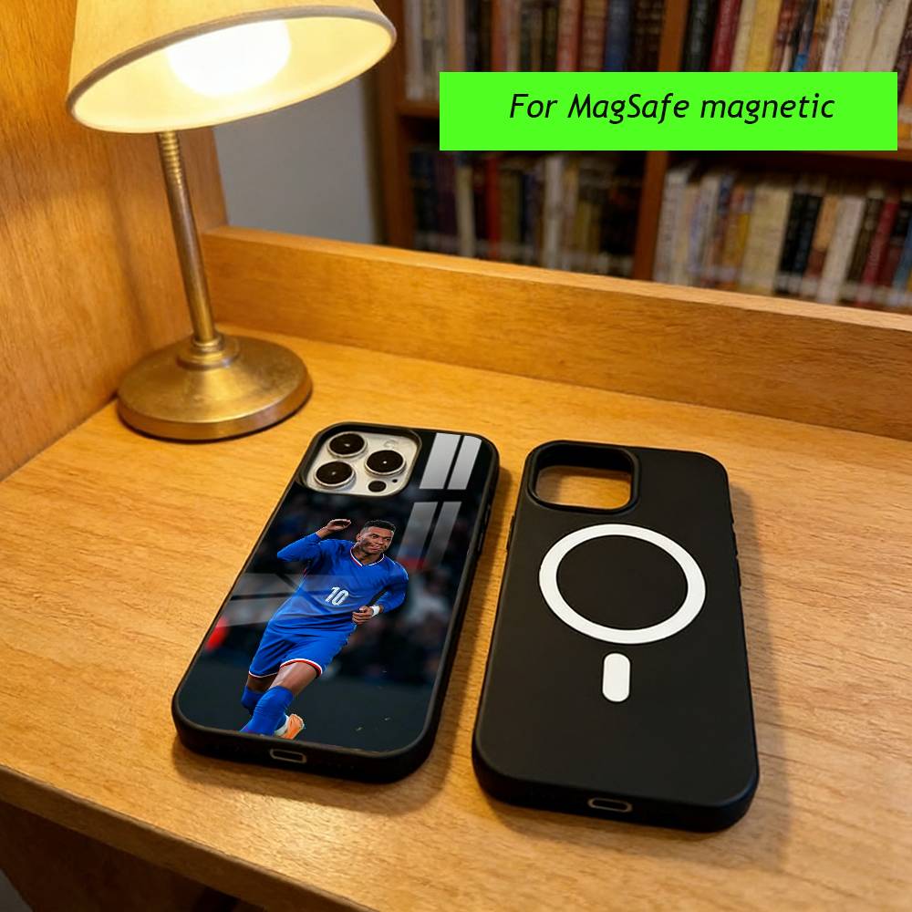 K-Kylian M-Mbappe Phone Case For iPhone17,16,15,14,13,12,11 Plus,Pro Magnetic with Magsafe Wireless Charging