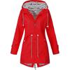 Women's Autumn High Collar Simple Solid Waisted Punching Jacket Zipper Windproof Outdoor Mountaineering Clothing