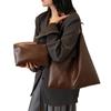 Retro Large Capacity Women's Tote Bag - Autumn/Winter Korean Style, Simple Versatile Single Shoulder Underarm Bag for Casual Commutes