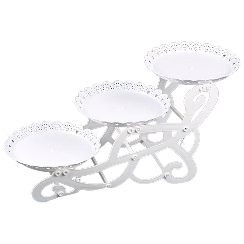 Cake Stand Birthday Cake Rack 3 Tiers Cupcake Display Holder Snacks Fruit Plate Wedding Party Tray Dessert Table Decor