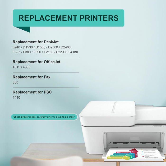 Pack 2 cartouches compatibles HP 21XL (noir) + 22XL (couleur) — 475/415 pages — pour DeskJet/OfficeJet