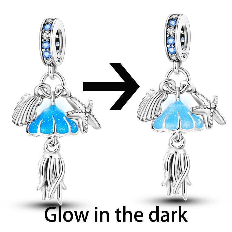 Copper Plated Summer Turtles Starfish Octopuses Charms Beads Fit Original Bangle Bracelet Charm Diy Women Jewelry Gift