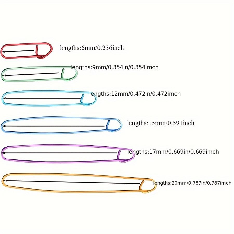 6-Piece Set of Mixed Color Super Large Safety Pins for Knitting & Crochet Notions - DIY Handmade Yarn Markers, Stitch Holders for Knitting Tool