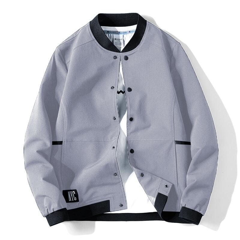 New Autumn Jacket Men's Short Autumn Baseball Collar Men's Stand-up Collar Top Spring and Autumn Middle-aged Dad Coat