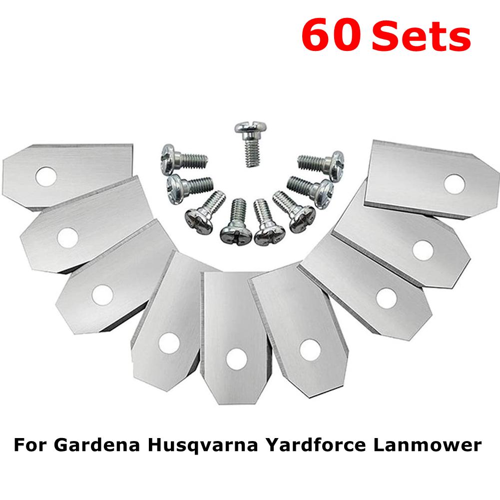 60-18set Lawn Mower Cutting Blade Set Single Hole Lawn Mower Blade Robotic Lawn Mowers Replacement for Worx Landroid Lawn Mowers