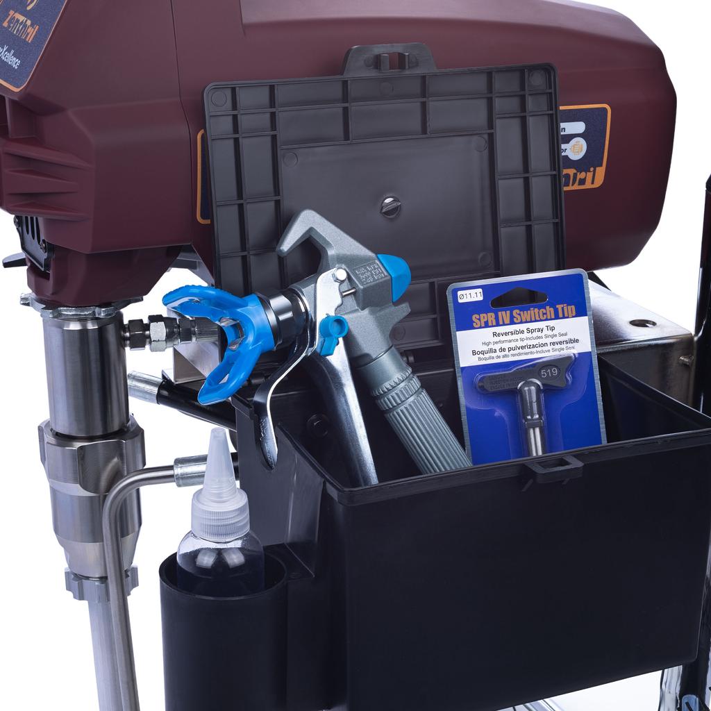 Zenthril Agregat Malarski Vortex E StandPro – Wydajność 3000W, Ciśnienie 20MPa | Wydajność 3,5L/min, Mobilny Wózek Transportowy