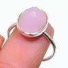 Pink Chalcedony Gemstone 925 Sterling Silver Jewelry Ring Size Adjustable GK-5570