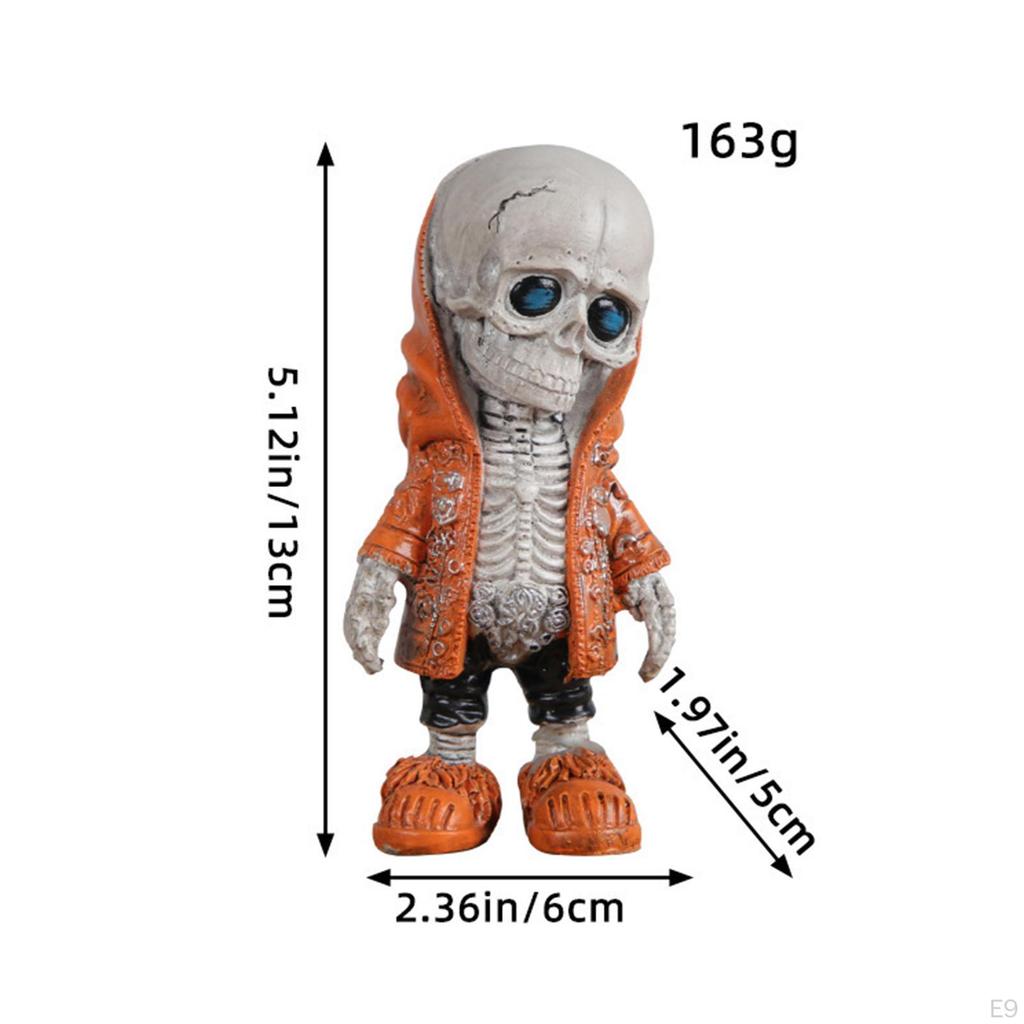 Cartoon Halloween Skeleton Figurine Statue Photography Props Resin Sculpture for