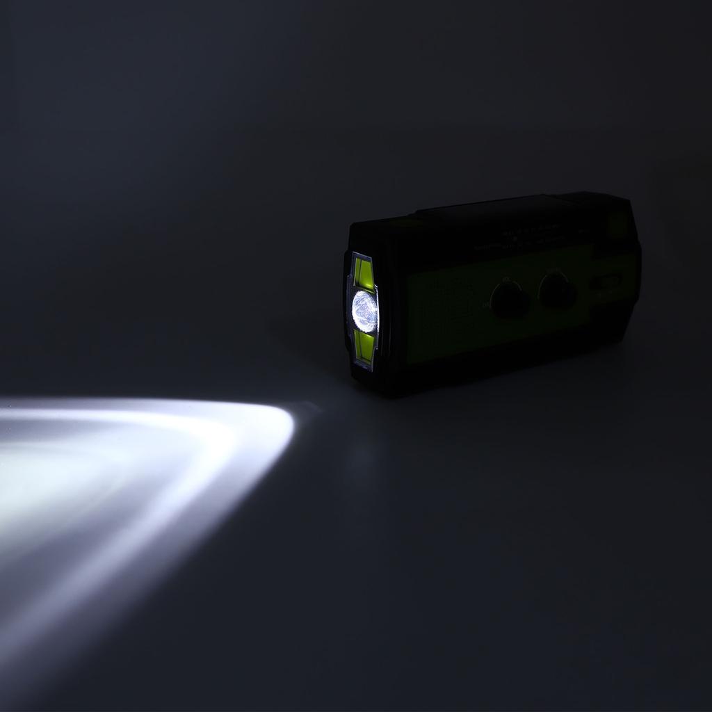 FM AM Emergency Radio 4000mah Hand Crank Solar Portable Radio with LED Flashlight Motion Sensor Reading Lamp Power Bank for Outdoor