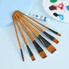 6Pcs 6Sizes Professional Watercolor Brush Set, Nylon Hair for Acrylic, Watercolor, Oil, Gouache Painting