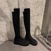 Uncle's same suede over-knee boots elastic thin boots long boots women's 2025 new long boots thick-soled high boots