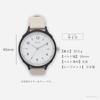 FIELD WORK Unisex Watch Analog Leather Band Luminous Dots Large GY081-1 gray