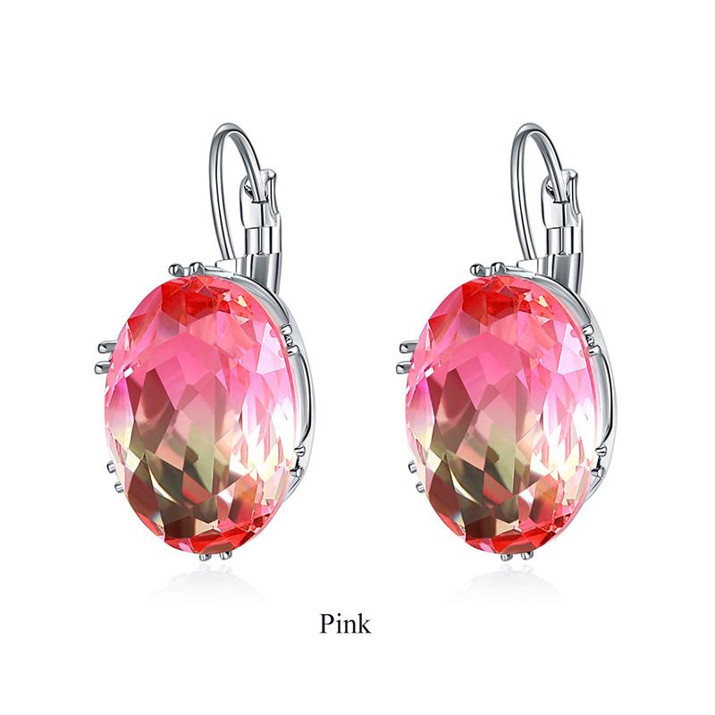 

WWJ Уникальные разноцветные серьги-гвоздики с кубическим цирконием розовый