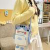 Cute Cartoon Design Crossbody Bag for Women Front Zip Pocket Mini Shoulder Bag for Daily Use