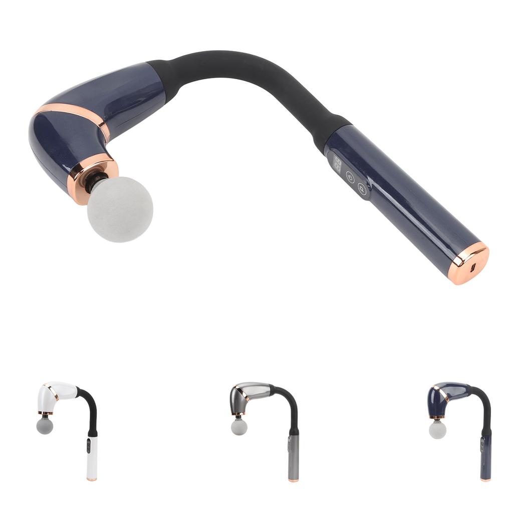 Massage Gun with Extension Handle U Shaped Deep Tissue 4 Massage Heads 6 Speed Levels Percussion Mas