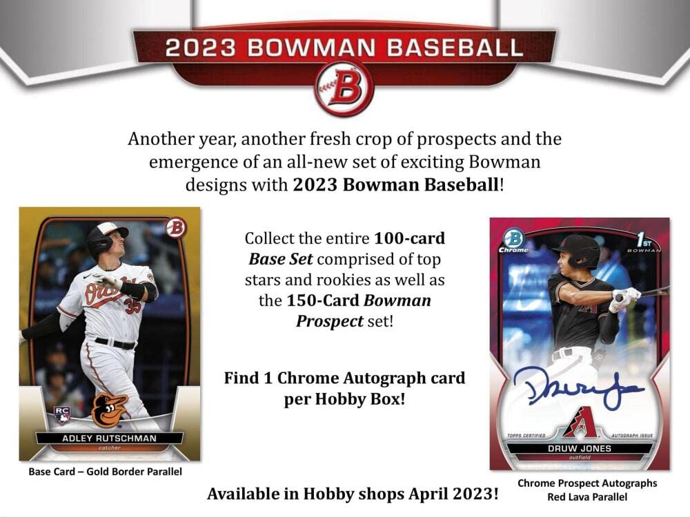 2023 Topps Bowman Baseball - Hobby Bowman Baseball Hobby Box