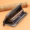 Money Bag Long Style Quality Vintage Card Holder Male Purse Double Zipper Large Capacity  PU Leather Wallet
