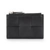 Genuine Leather Women's Sheepskin Woven Coin Purse and Multi-Card Holder