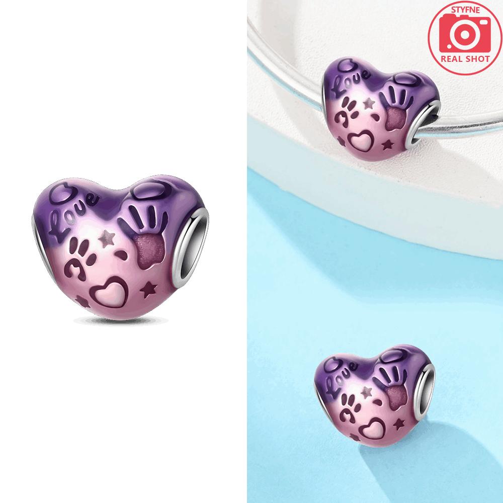 Original Pink Butterfly Pendant Baby Panda Owl Graduation Heart Symbol Charmcopper Bead Fit Bracelet Women Jewelry Diy Gift