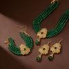 Retro Classic Hollow Rhinestone Inlaid Necklace Fashion Temperament Light Luxury High Sense Bracelet Set
