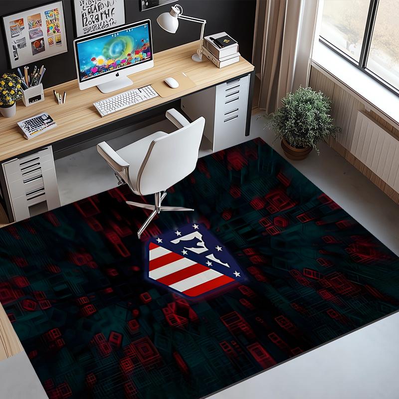 Football Club Pattern Rug, Indoor/Outdoor Mat, for Picnic, Gameroom, Bedroom, Office, Living Room, Home Decor Carpet, Birthday Gift