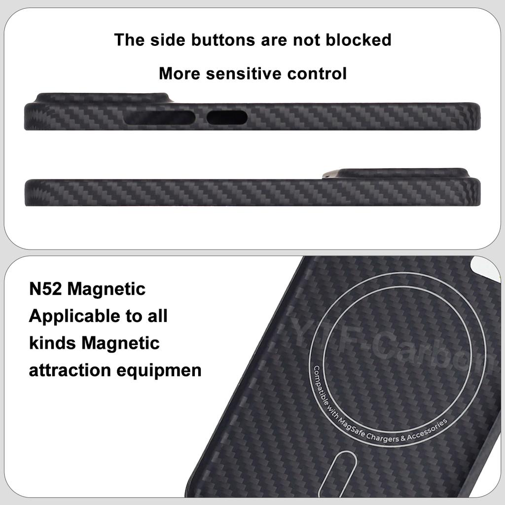 YTF Carbon for Xiaomi Carbon Fiber Phone Case 17 17Pro 17 Pro Max Kevlar Aramid Fiber 15 15Pro 15 Pro Max Ultra-thin Case