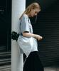 Mais Sheer Lace Drawstring Bag / White