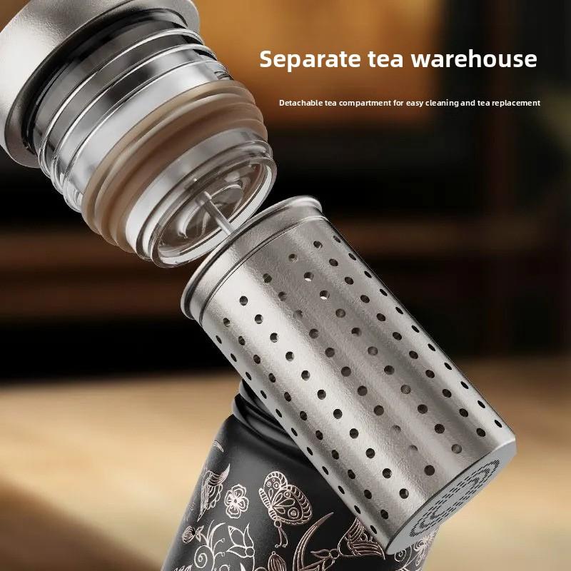 New Pure Titanium Tea Infuser Cup Insulation Cup Portable Water Bottle Large Capacity Drinking