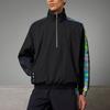 adidas Manchester United Peter Saville Fantasia Geometrica Stampata Color Block Collo Alto Manica Lunga Giacca Uomo Giacca Nera HY4739