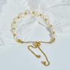 Gold-tone Freshwater Pearl Bracelet – כמו בתמונה