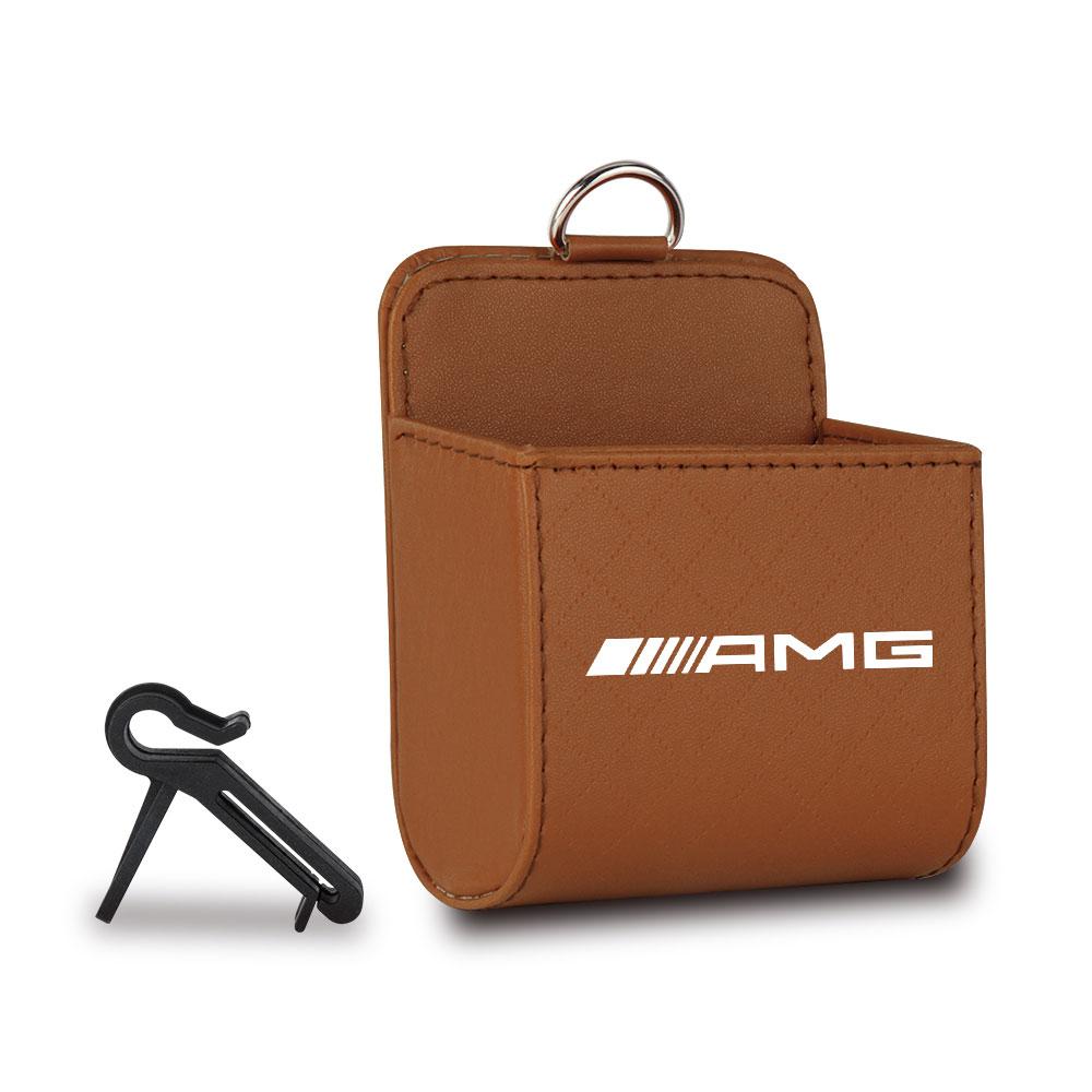 Car Air Outlet Storage Box Car Badge Sundries Pack Decorate Auto Goods For Mercedes Benz AMG W124 W202 W203 W204 W210 W211 W220