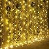 10M/5M/2M Green Leaf Fake Plants String Light Battery Powered Waterproof String Light For Wall House Room Office Birthday Decor