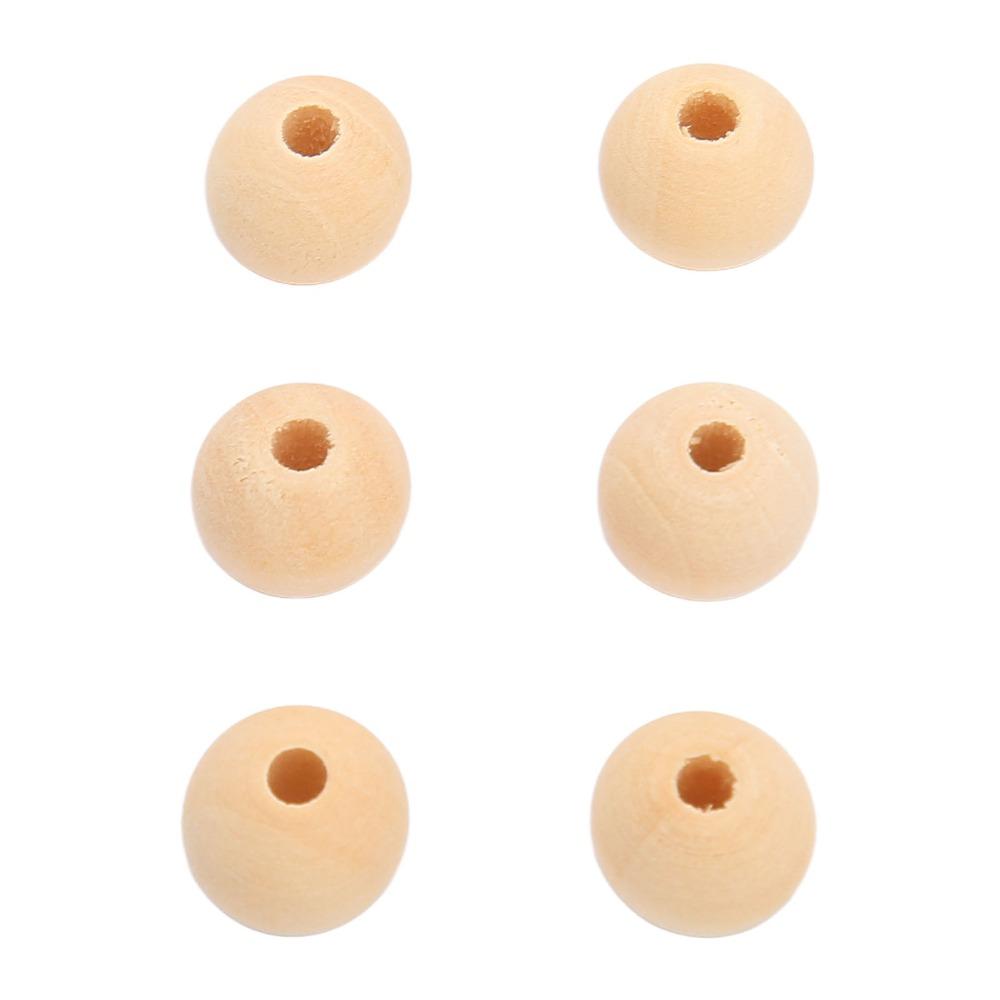 100pcs Bulk Pack Round Wood Beads Multipurpose DIY Wood Beads Wooden Spacer Beads  DIY Crafting