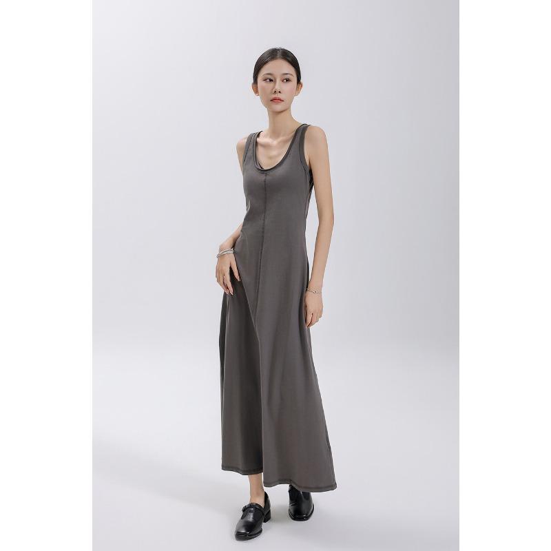 

Платье-майка с ленивой юбкой L темно-серого