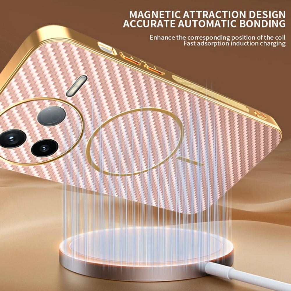 For Xiaomi Redmi K80 5G/Poco F7 Pro 5G Phone Case Carbon Fiber Textured Electroplated TPU Back Cover